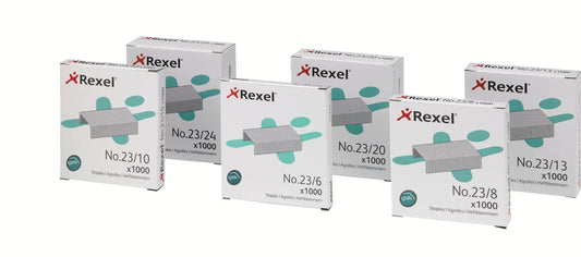 Rexel No 23/8 Staples (Pack 1000) 2101054 - NWT FM SOLUTIONS - YOUR CATERING WHOLESALER