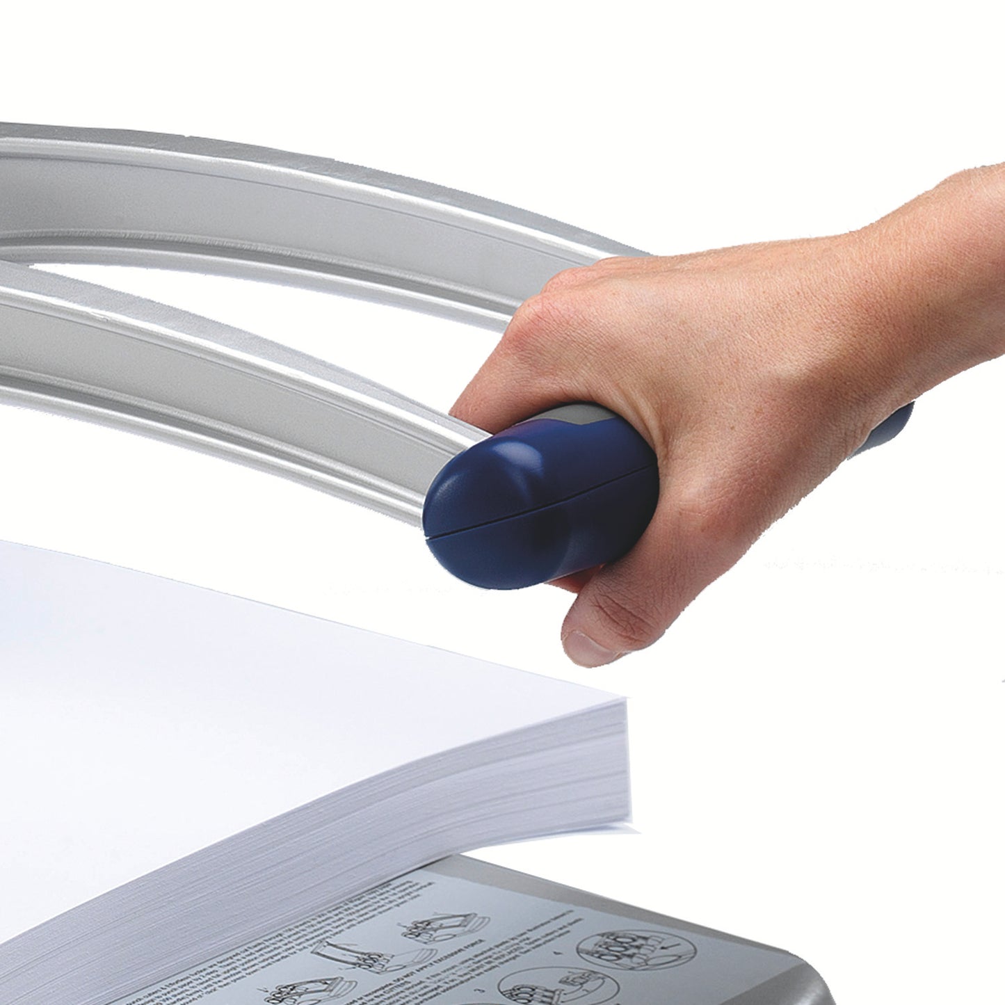 Rexel HD2300X 2 Hole Punch Ultra Heavy Duty Metal 50 Sheet Silver/Blue 2101521