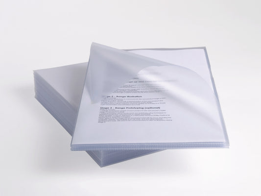 Rexel Anti Slip Cut Flush Folder Polypropylene A4 130 Micron Clear (Pack 25) 2102211 - NWT FM SOLUTIONS - YOUR CATERING WHOLESALER