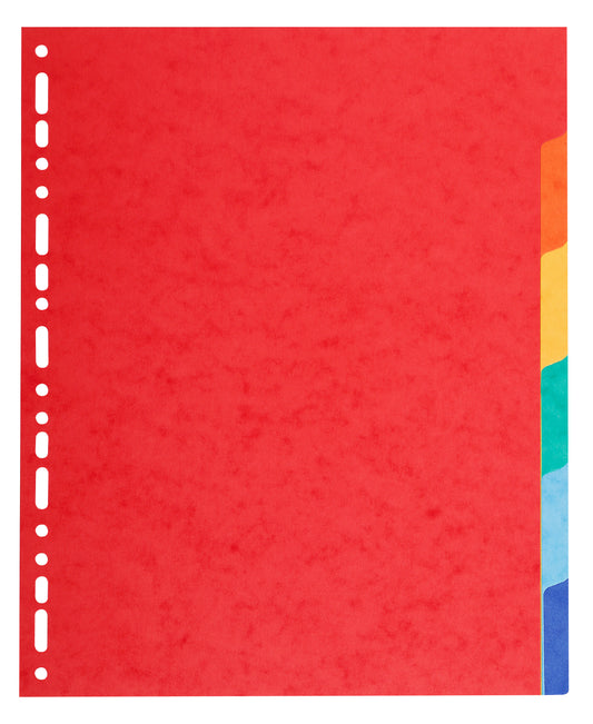 Exacompta Forever Recycled Divider 6 Part A4 Extra Wide 220gsm Card Vivid Assorted Colours - 2106E - NWT FM SOLUTIONS - YOUR CATERING WHOLESALER