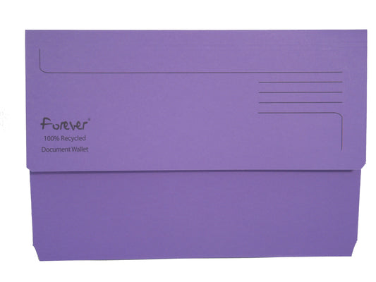 Exacompta Forever Document Wallet Manilla Foolscap Half Flap 290gsm Purple (Pack 25) - 211/5005Z - NWT FM SOLUTIONS - YOUR CATERING WHOLESALER