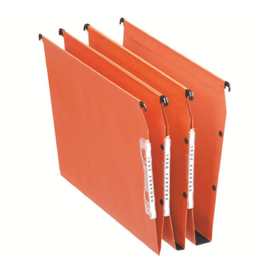 Esselte Orgarex A4 Lateral Suspension File Card 15mm Base Orange (Pack 25) 21628 - NWT FM SOLUTIONS - YOUR CATERING WHOLESALER