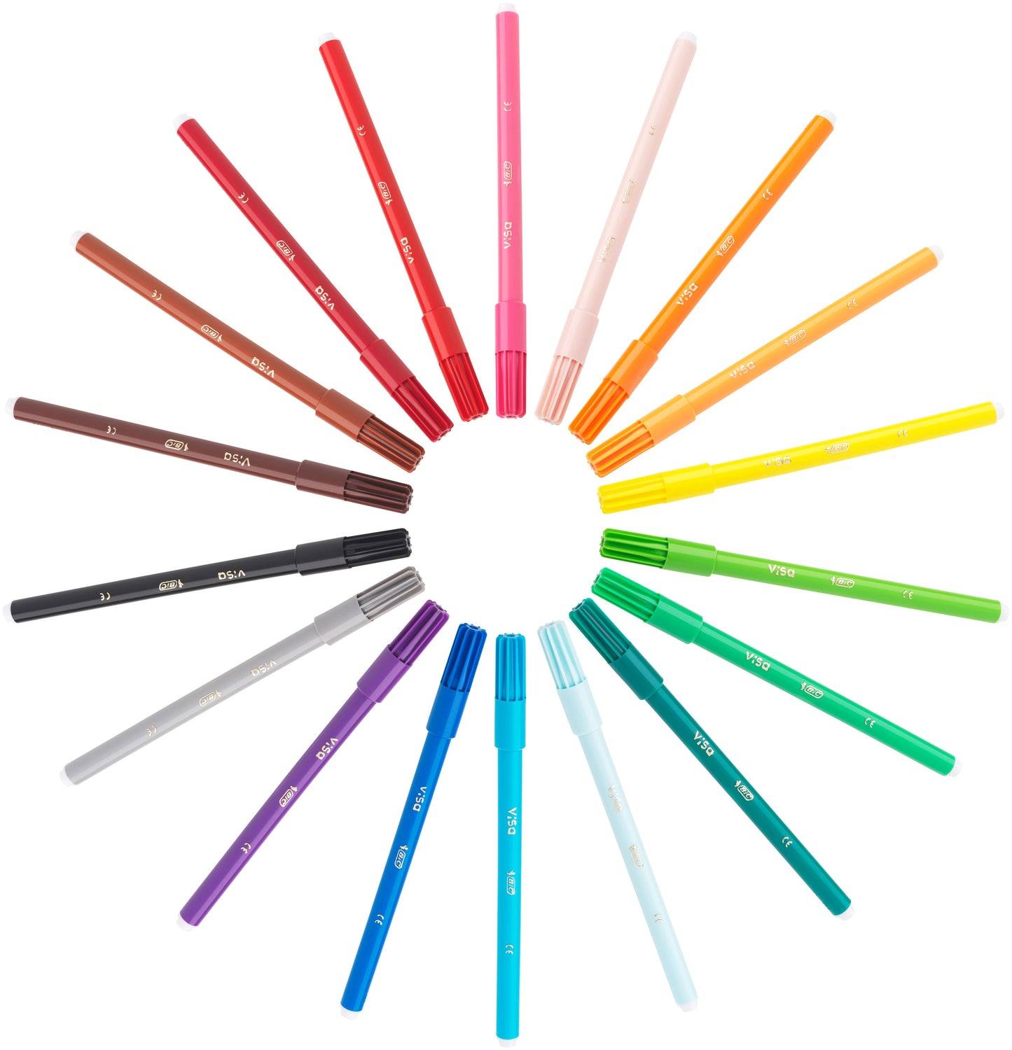 Bic Kids Visa Felt Tip Colouring Pen Assorted Colours (Pack 288) - 8970991