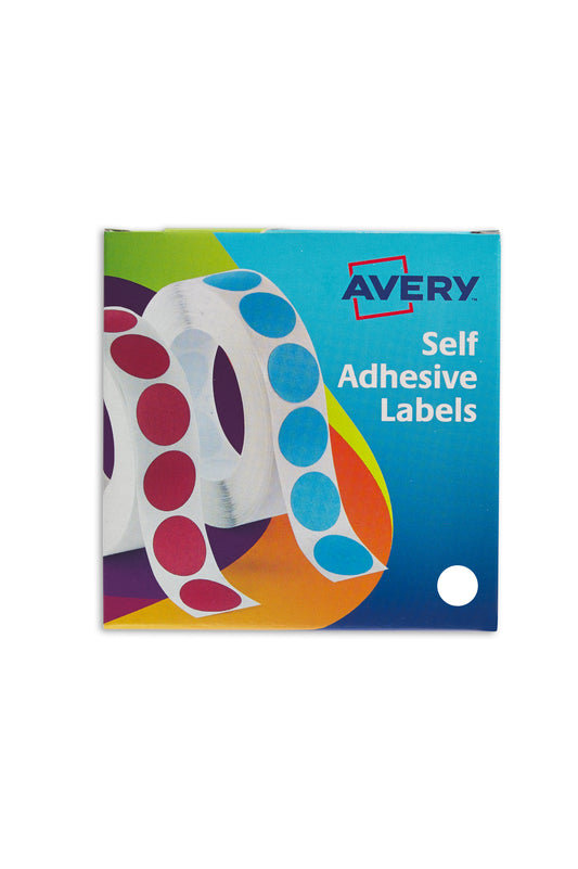 Avery Labels in Dispenser Round 19mm Diameter White (Pack 1400 Labels) 24-404 - NWT FM SOLUTIONS - YOUR CATERING WHOLESALER