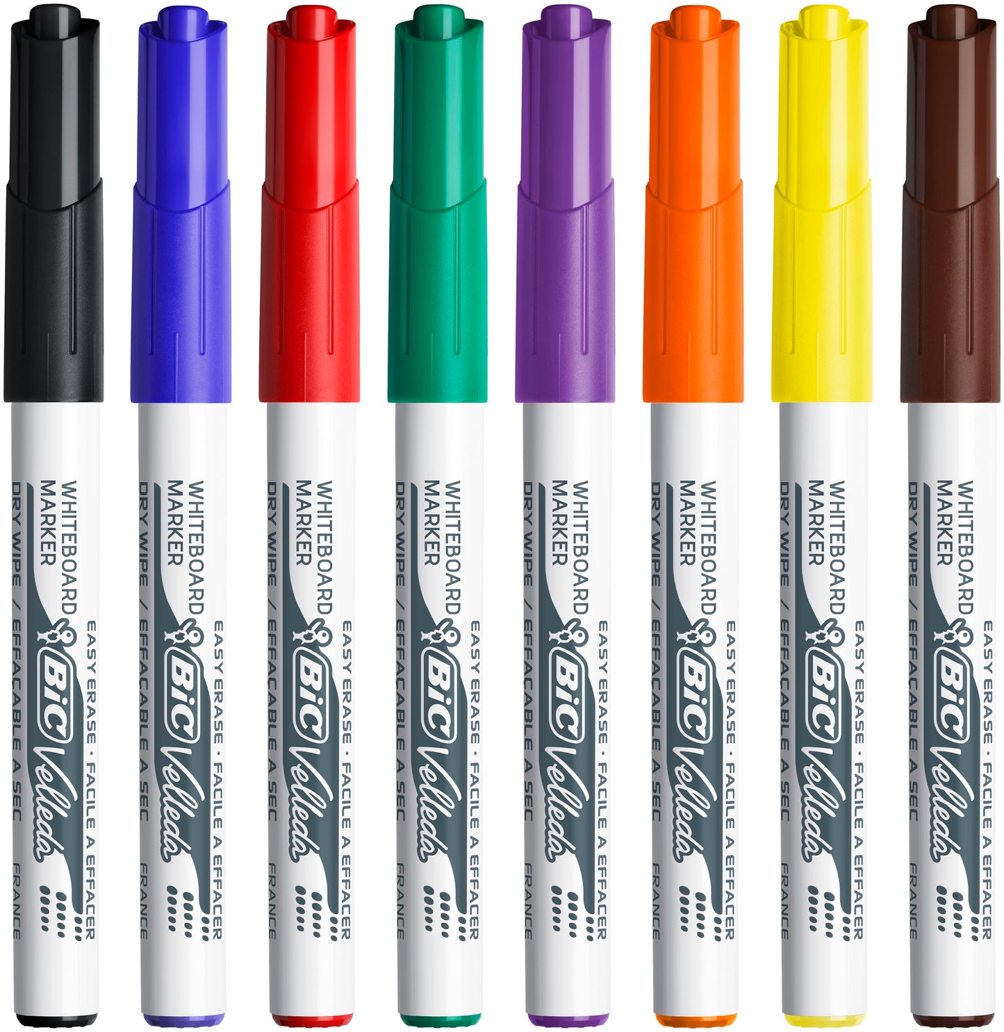 Bic Velleda 1741 Whiteboard Marker Bullet Tip 1.4mm Line Assorted Colours (Pack 8) - 9581661