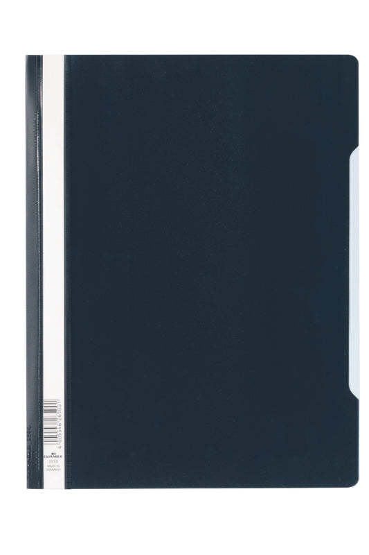 Durable Clear View Report Folder Extra Wide A4 Black (Pack 50) 257001 - NWT FM SOLUTIONS - YOUR CATERING WHOLESALER