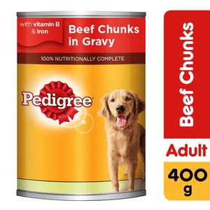 Pedigree Dog Tin with Beef in Gravy 400g - NWT FM SOLUTIONS - YOUR CATERING WHOLESALER