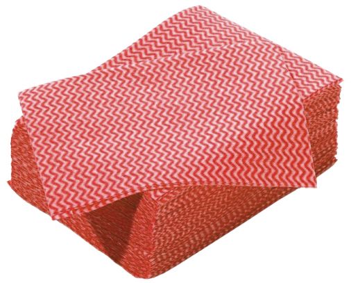 Janit-X/Optima Non Woven General Cleaning Cloths Large 500 x 360mm Red (Pack of 50)