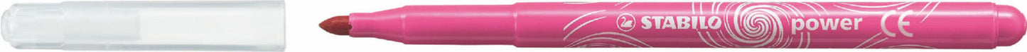 STABILO power Felt Pen 2mm Line Assorted Colours (Wallet 24) - 280/24-01