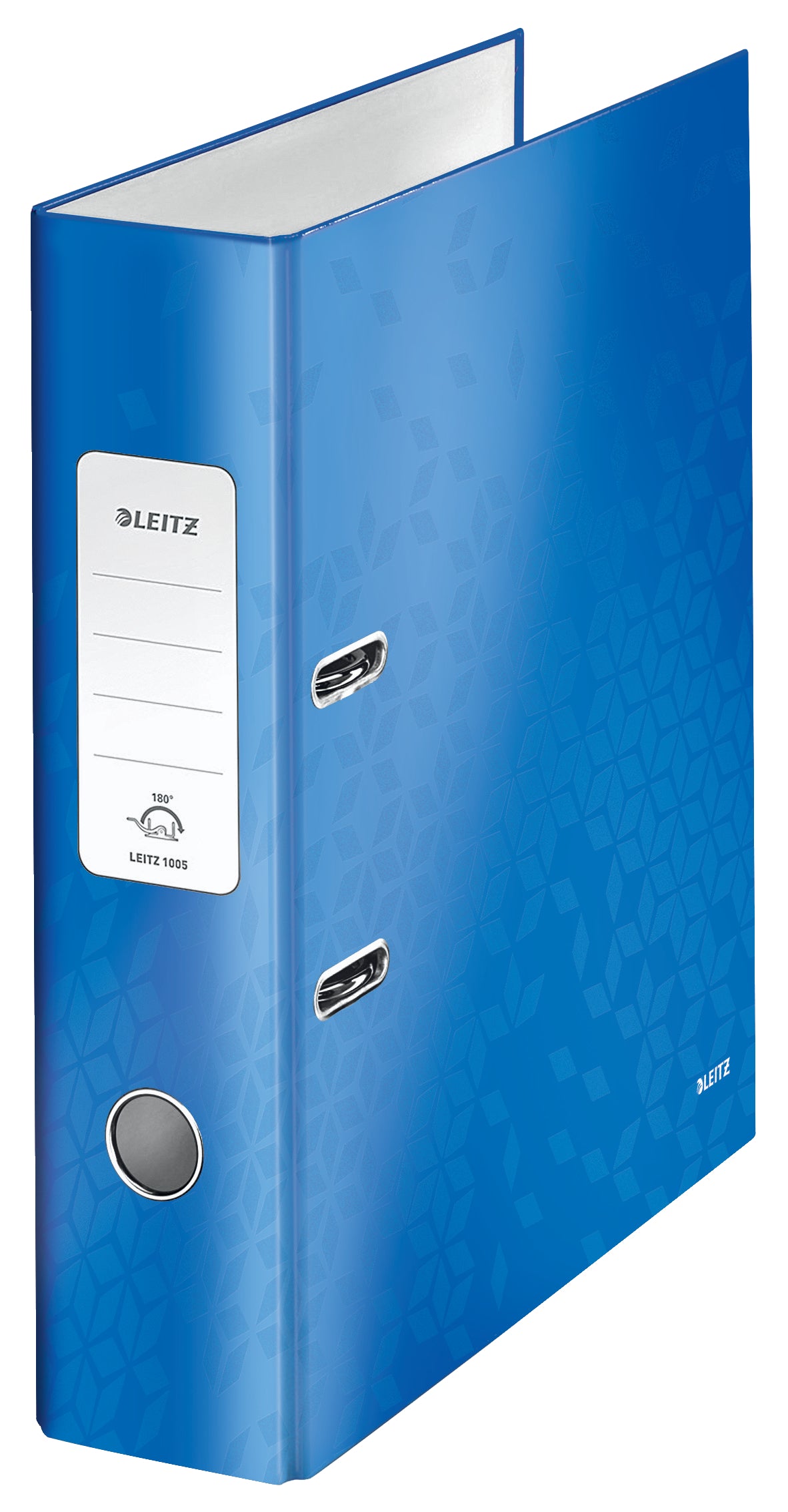 Leitz Wow Lever Arch File Laminated Paper on Board A4 80mm Spine Width Blue (Pack 10) 10050036