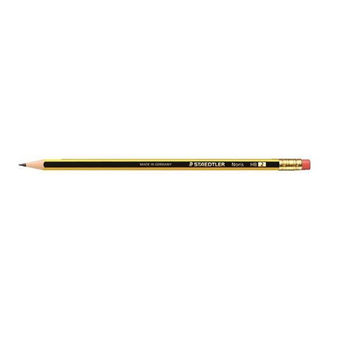 Staedtler 122 Noris Wooden Pencil (With Eraser) 2HB 12's - NWT FM SOLUTIONS - YOUR CATERING WHOLESALER