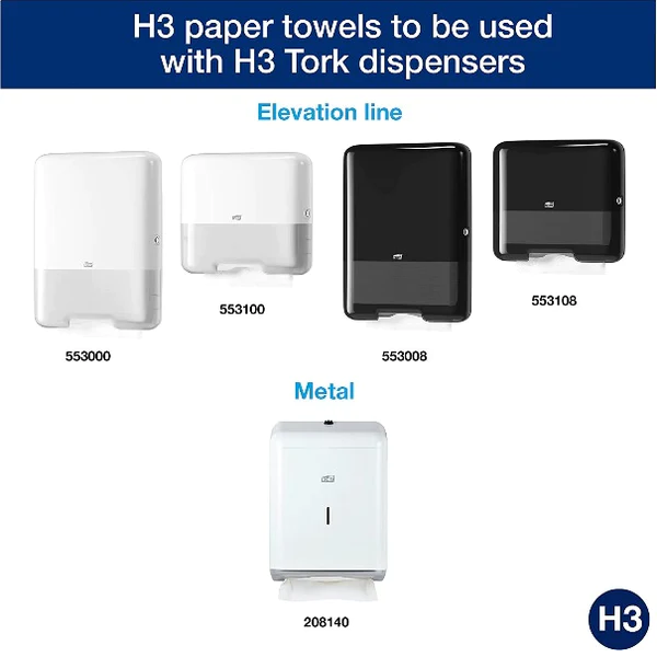 Tork Singlefold Hand Towel H3 White 300 Sheets (Pack of 15) 290163
