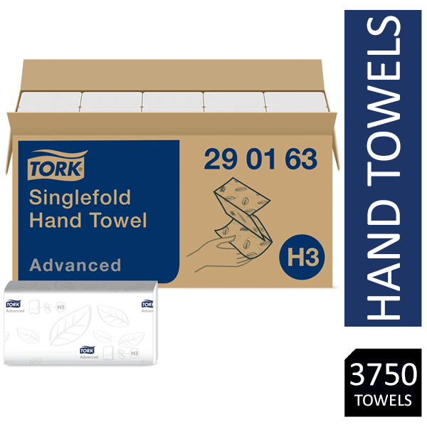 Tork Singlefold Hand Towel H3 White 300 Sheets (Pack of 15) 290163