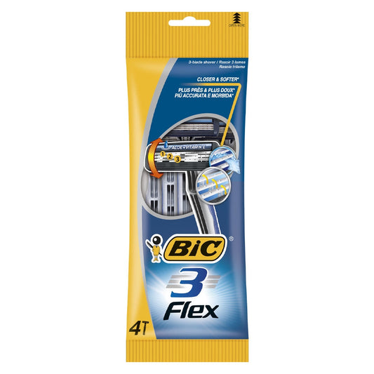 Bic Flex 3 Razor Pack 4's - NWT FM SOLUTIONS - YOUR CATERING WHOLESALER