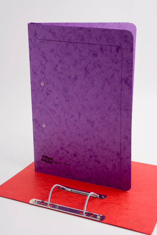 Europa Spiral Wirebound Spring Transfer File Manilla A4 300 Micron Lilac (Pack 25) 3004 - NWT FM SOLUTIONS - YOUR CATERING WHOLESALER