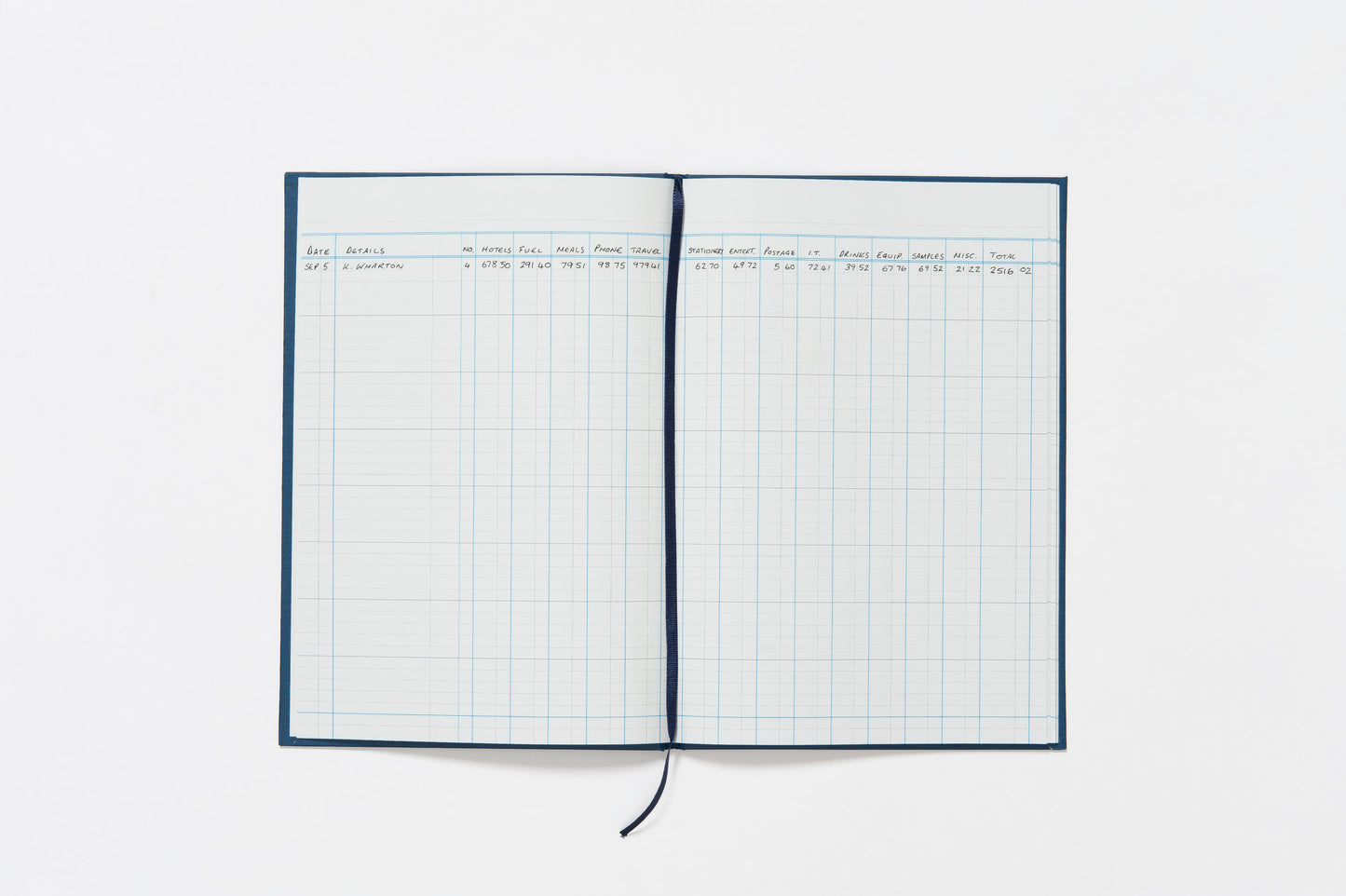 Guildhall Account Book Casebound 298x203mm 14 Cash Column 80 Pages Blue 31/14Z