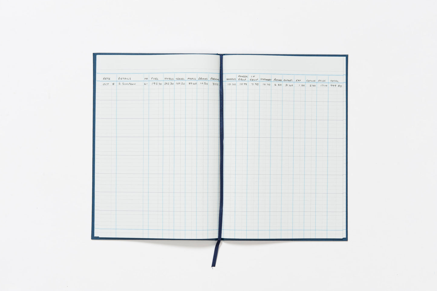 Guildhall Account Book Casebound 298x203mm 16 Cash Column 80 Pages Blue 31/16Z