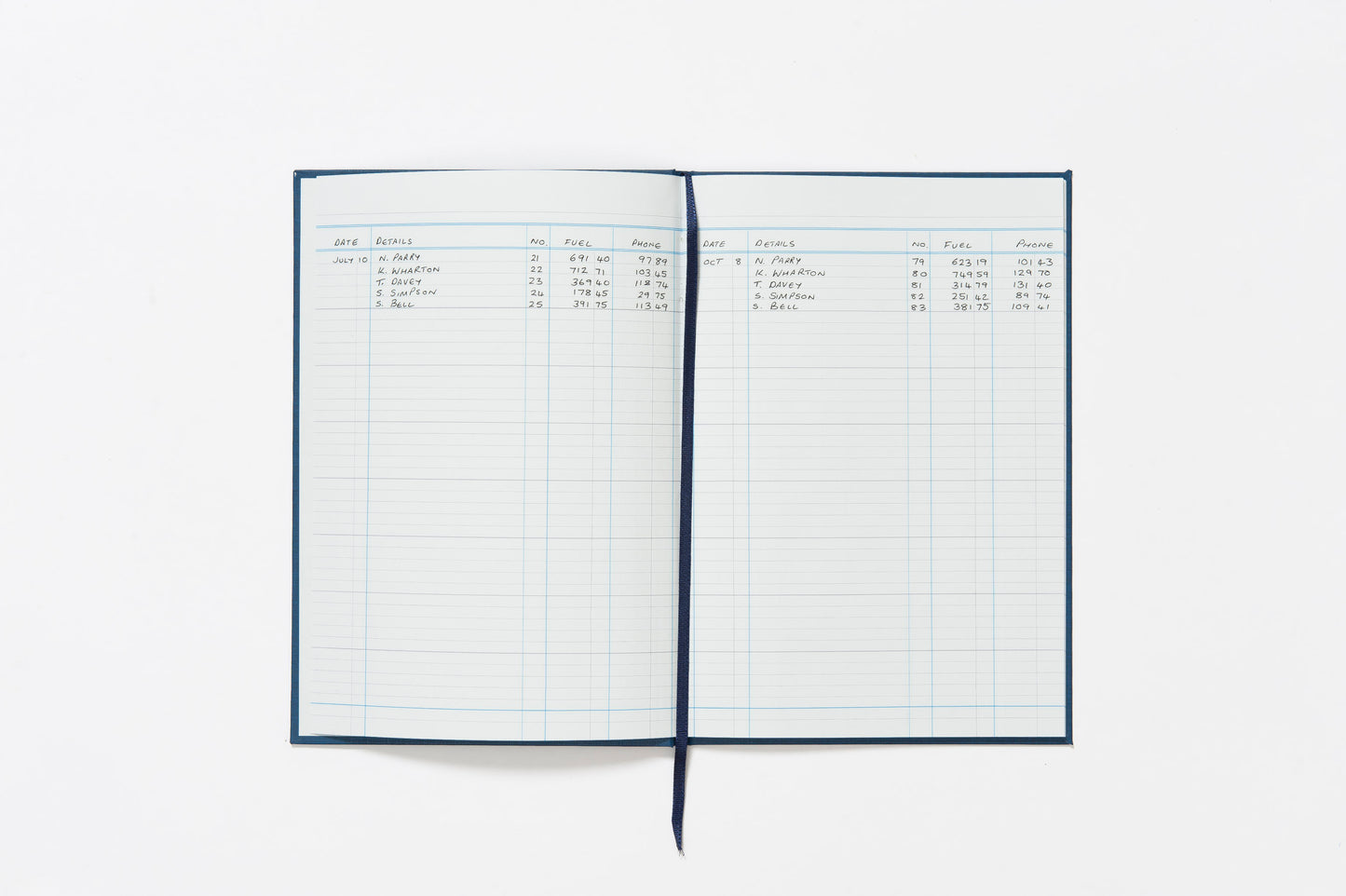 Guildhall Account Book Casebound 298x203mm 2 Cash Columns 80 Pages Blue - 31/2Z