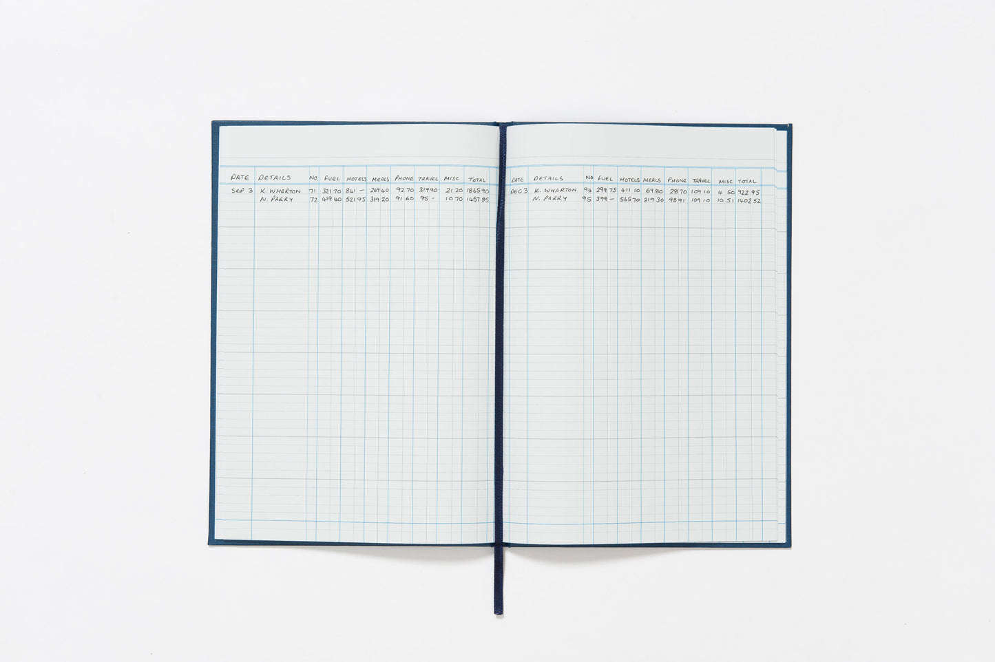 Guildhall Account Book Casebound 298x203mm 7 Cash Columns 80 Pages Blue 31/7Z