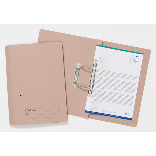 Guildhall Spring Transfer File Manilla Foolscap 285gsm Buff (Pack 25) - 346-BUFZ - NWT FM SOLUTIONS - YOUR CATERING WHOLESALER