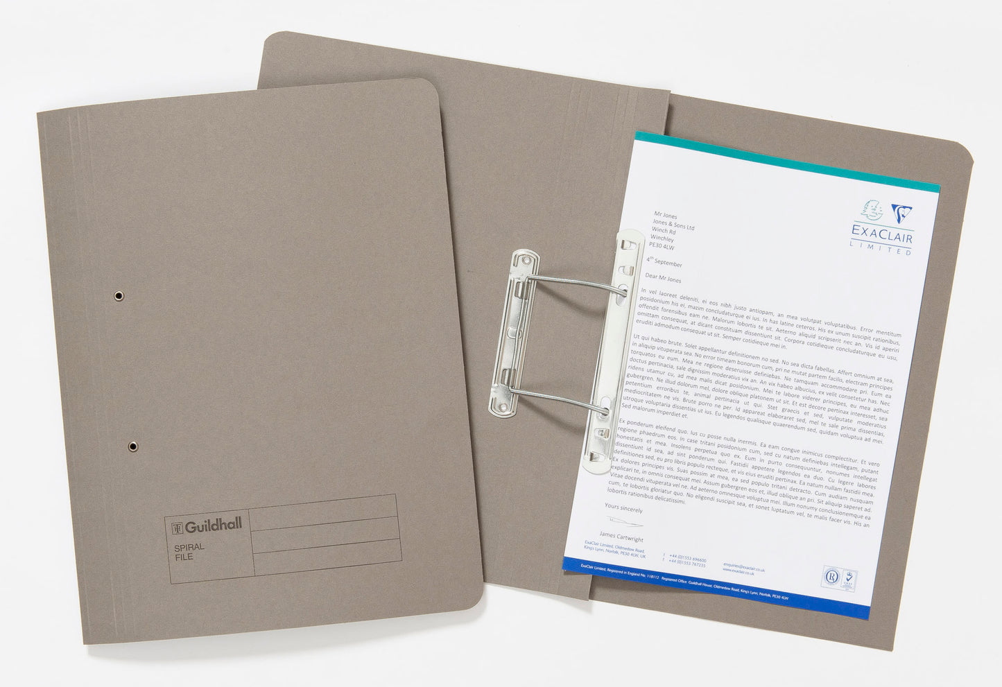 Guildhall Spring Transfer File Manilla Foolscap 285gsm Grey (Pack 25) - 346-GRYZ - NWT FM SOLUTIONS - YOUR CATERING WHOLESALER