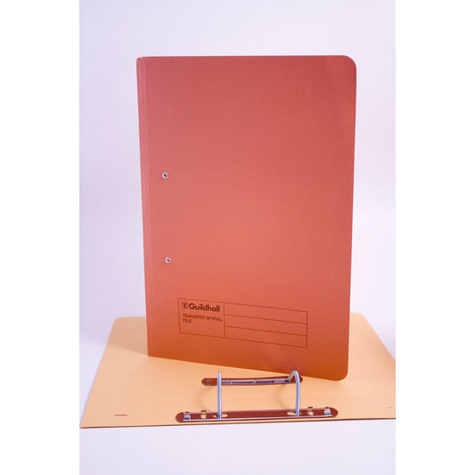 Guildhall Spring Transfer File Manilla Foolscap 315gsm Orange (Pack 50) - 348-ORGZ - NWT FM SOLUTIONS - YOUR CATERING WHOLESALER