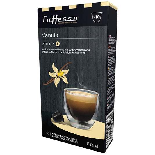 Caffesso Vanilla 10's (Nespresso Compatible Pods) - NWT FM SOLUTIONS - YOUR CATERING WHOLESALER