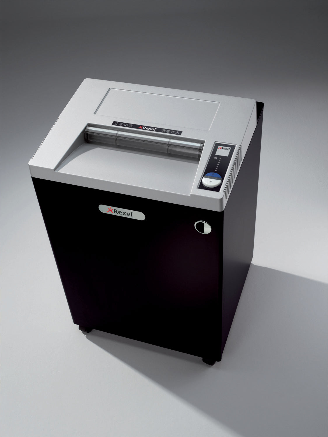 Rexel Wide Entry RLWX25 Cross Cut Shredder 175 Litre 26 Sheet Black/Silver 2103025