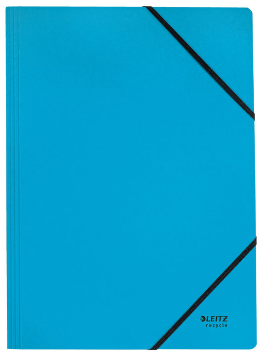Leitz Recycle Card Folder With Elastic Band Closure A4 Blue 39080035 - NWT FM SOLUTIONS - YOUR CATERING WHOLESALER