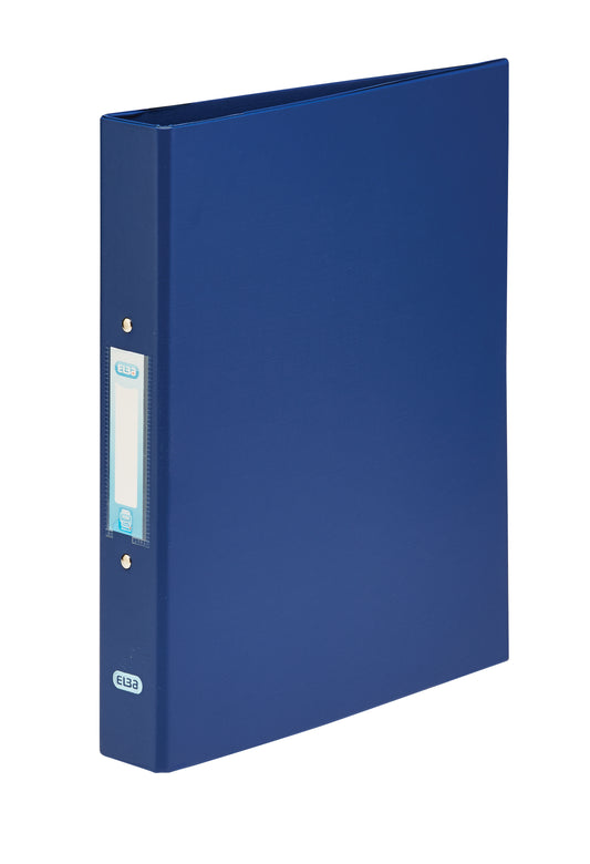 Elba Plastic Ring Binder A4 25mm Capacity 35mm Spine 2 O-Ring Blue (Pack 10) 400001508 - NWT FM SOLUTIONS - YOUR CATERING WHOLESALER