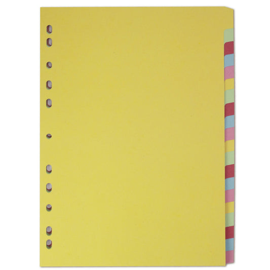 Elba Coloured Card Dividers A4 Euro Punched 20 Part 400007438 - NWT FM SOLUTIONS - YOUR CATERING WHOLESALER