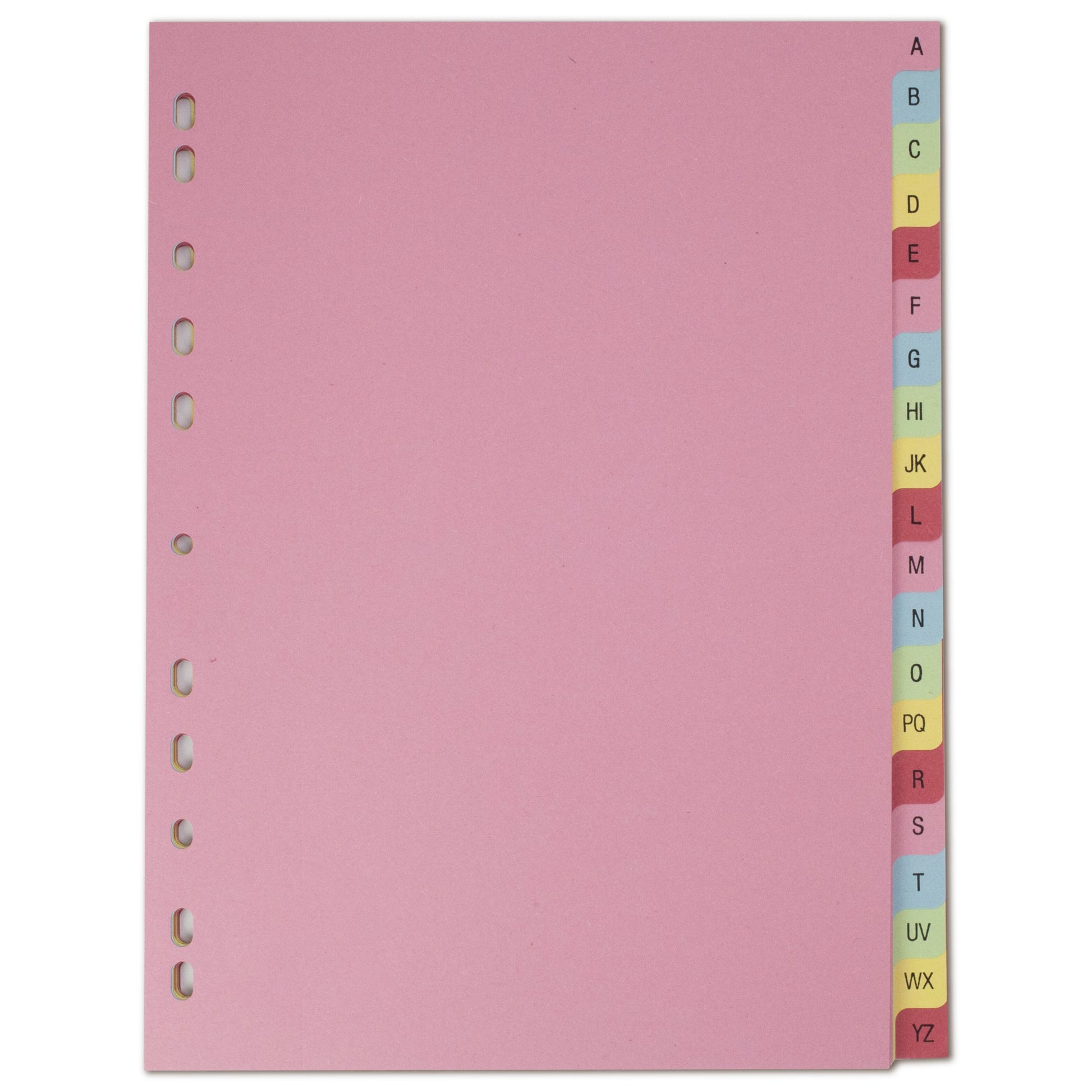 Elba Indices A4 A-Z 20 Part Coloured Card 400021450 - NWT FM SOLUTIONS - YOUR CATERING WHOLESALER