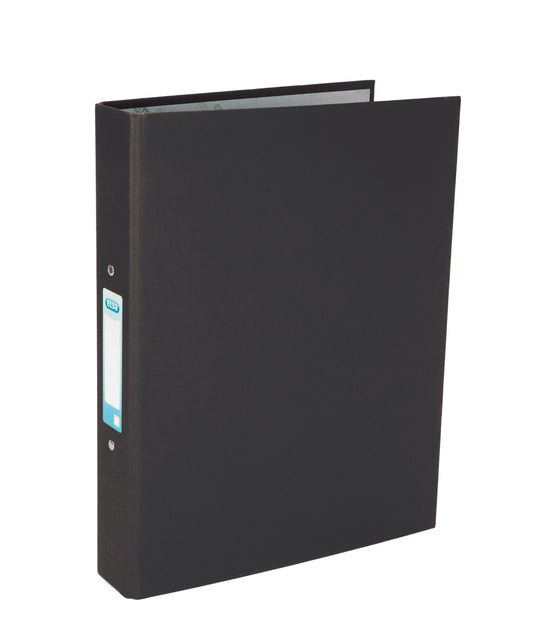 Elba Ring Binder A4+ 25mm Capacity 30mm Spine Paper On Board 2 O-Ring Black (Pack 10) 400033495 - NWT FM SOLUTIONS - YOUR CATERING WHOLESALER