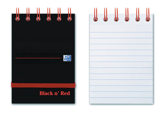 Black n Red A7 Wirebound Hard Cover Reporters Shorthand Notebook Ruled 140 Pages (Pack 5) - 400050435 - NWT FM SOLUTIONS - YOUR CATERING WHOLESALER