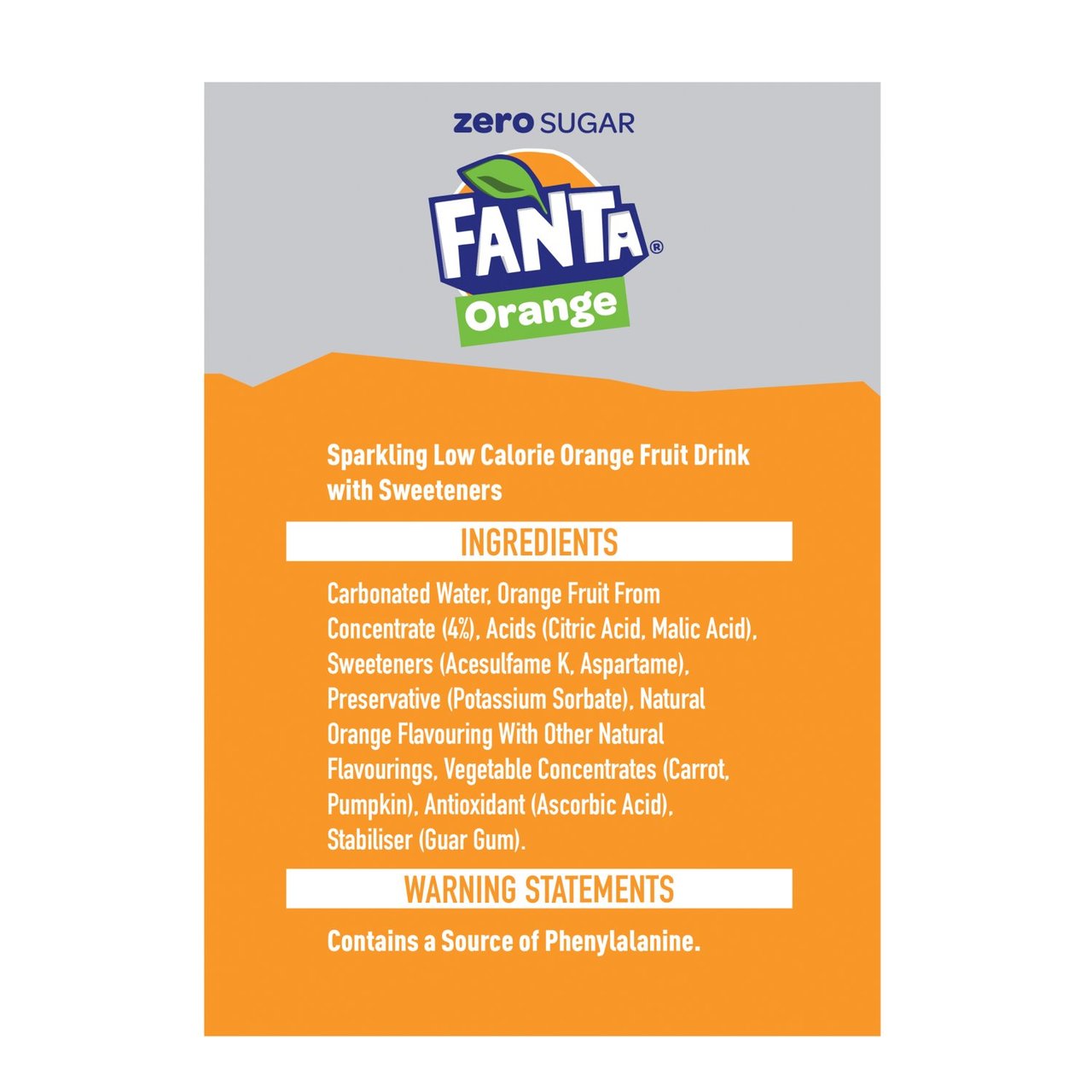 Fanta Orange Zero 12x500ml