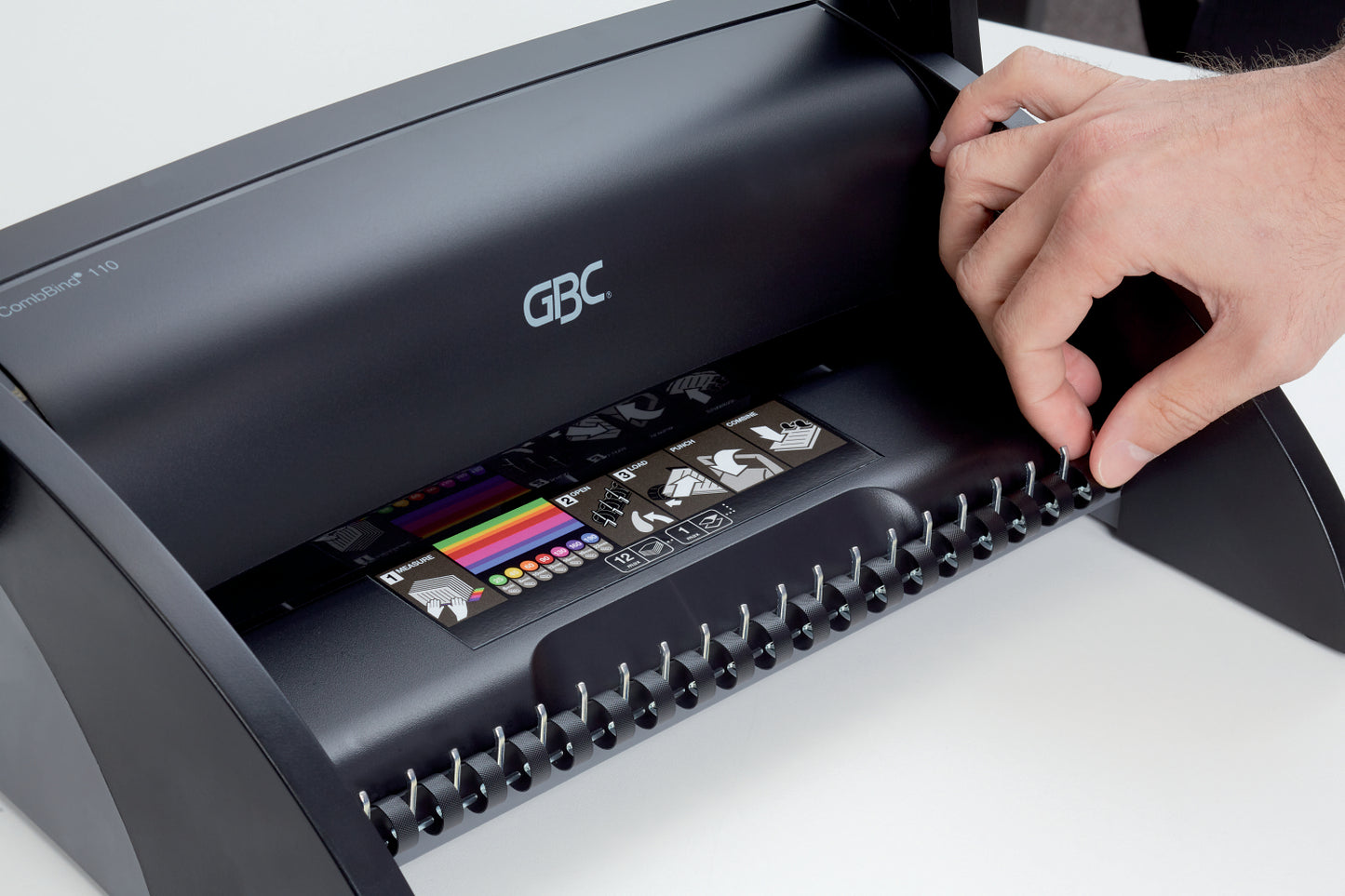GBC CombBind C110 Manual Comb Binding Machine Black 4401844
