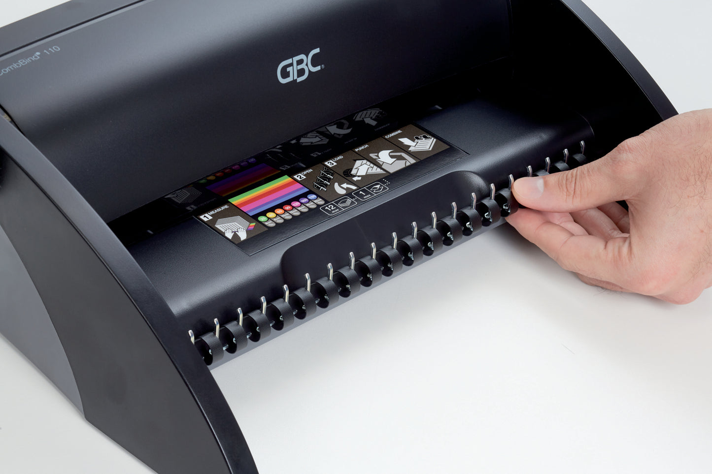 GBC CombBind C110 Manual Comb Binding Machine Black 4401844