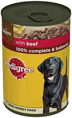 Pedigree Dog Tin with Beef in Gravy 400g