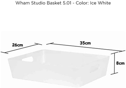 Wham Grey Rectangular Studio Basket 5.01 6 Litre
