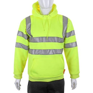 Beeswift Pull on Hoody Hi Visibility Saturn Yellow XXL - NWT FM SOLUTIONS - YOUR CATERING WHOLESALER