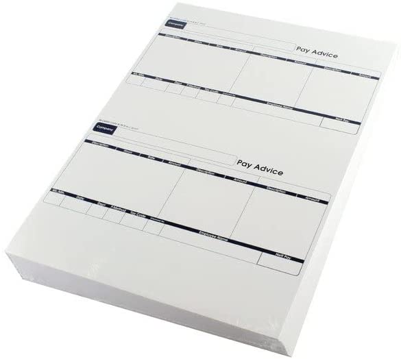 Sage (SE95) 1-Part Laser Pay Advice Forms 500 Sheets/1000 Forms