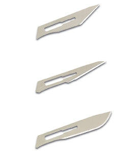 Swordfish Pro Scalpel No 3 Handle with 4 Blades Silver - 43110