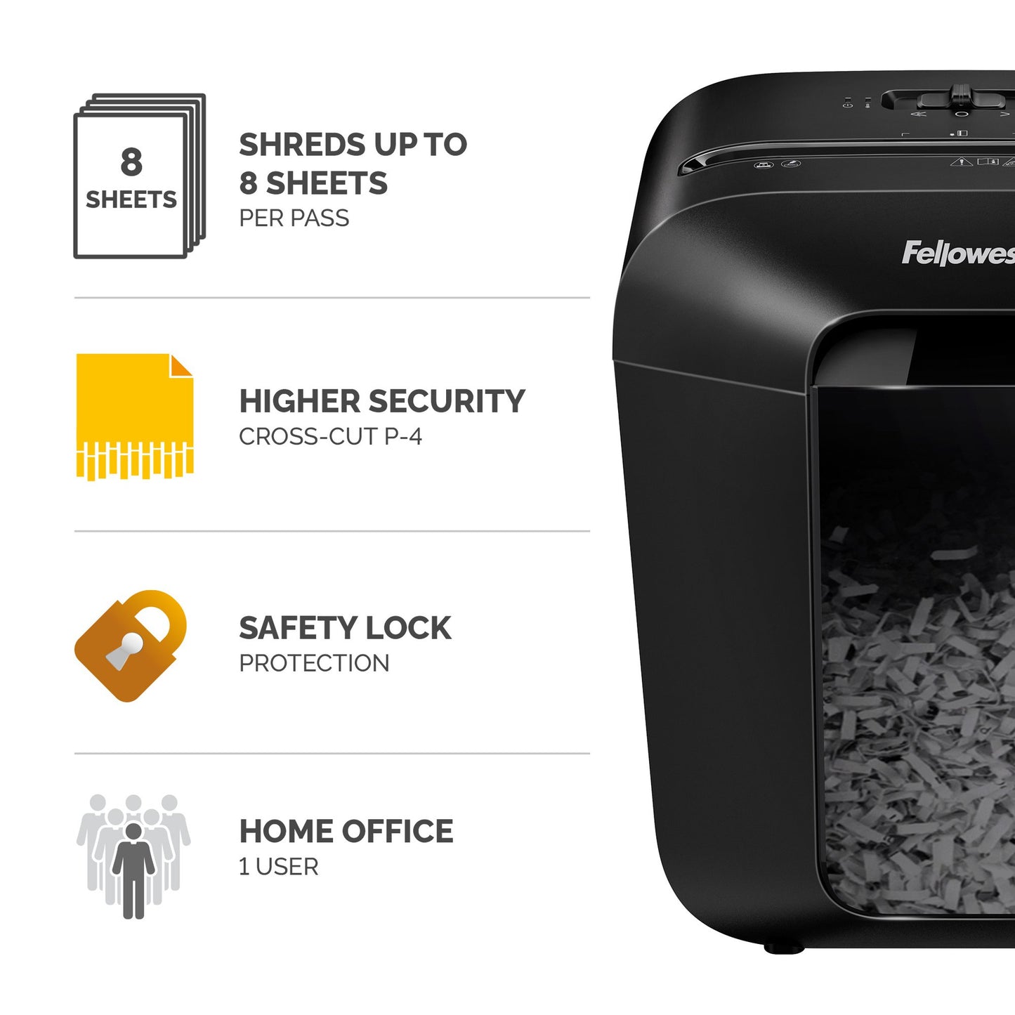 Fellowes Powershred LX45 Cross Cut Shredder 4401501