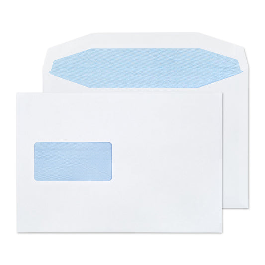 Blake Purely Everyday Mailer Envelope C5+ 162x235mm Gummed Window 90gsm White (Pack 500) - 4408 - NWT FM SOLUTIONS - YOUR CATERING WHOLESALER