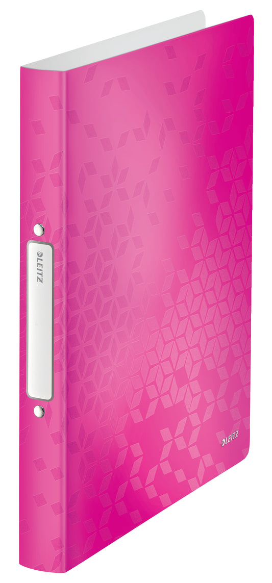 Leitz WOW Ring Binder Polypropylene 2 O-Ring A4 25mm Rings Pink Metallic (Pack 10) 42570023 - NWT FM SOLUTIONS - YOUR CATERING WHOLESALER