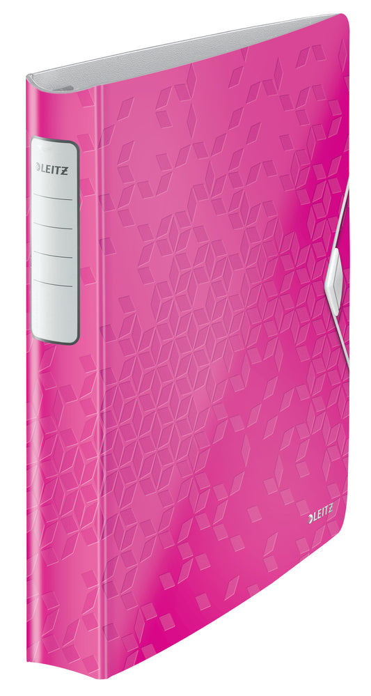 Leitz WOW Ring Binder Polypropylene 4 D-Ring A4 30mm Rings Pink Metallic (Pack 5) 42400023 - NWT FM SOLUTIONS - YOUR CATERING WHOLESALER