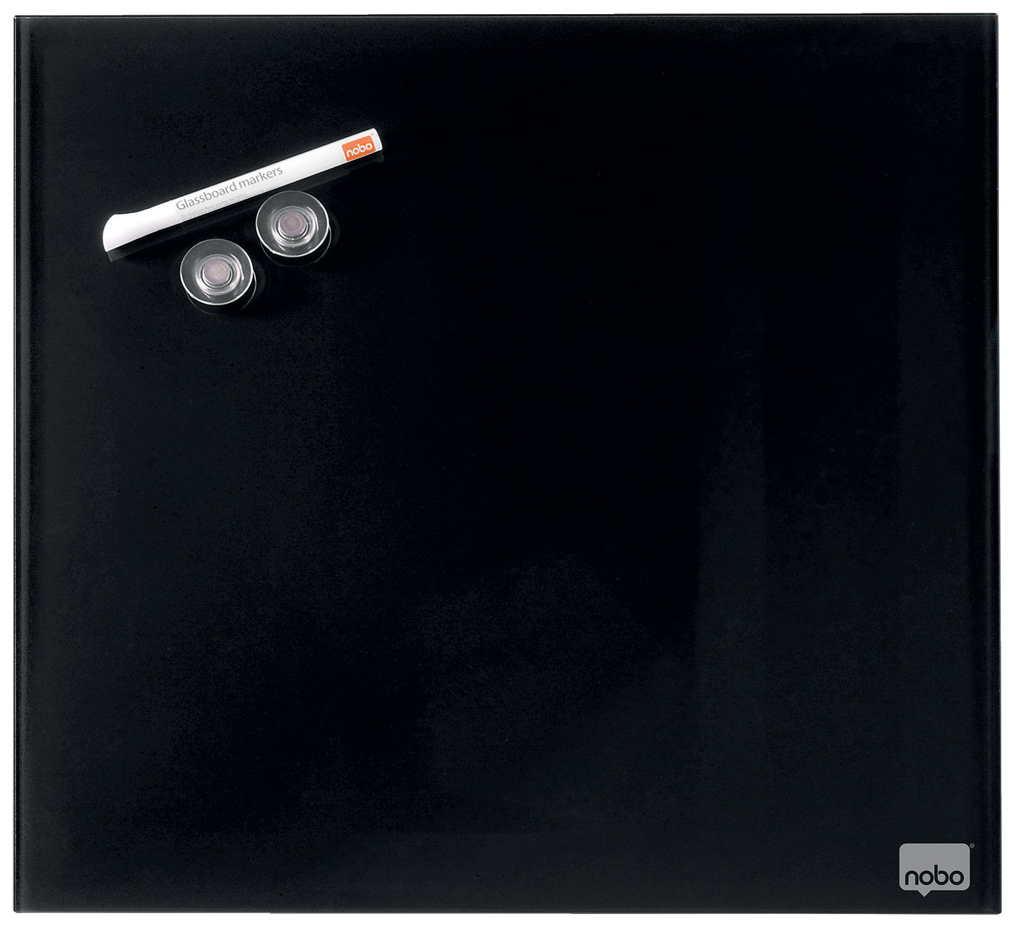 Nobo Magnetic Glass Whiteboard Tile 300x300mm Black 1903950