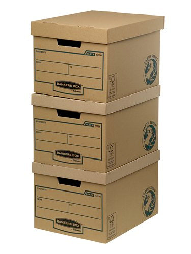 Fellowes Bankers Box Earth Series Standard Storage Box Board Brown (Pack 10) 4470601