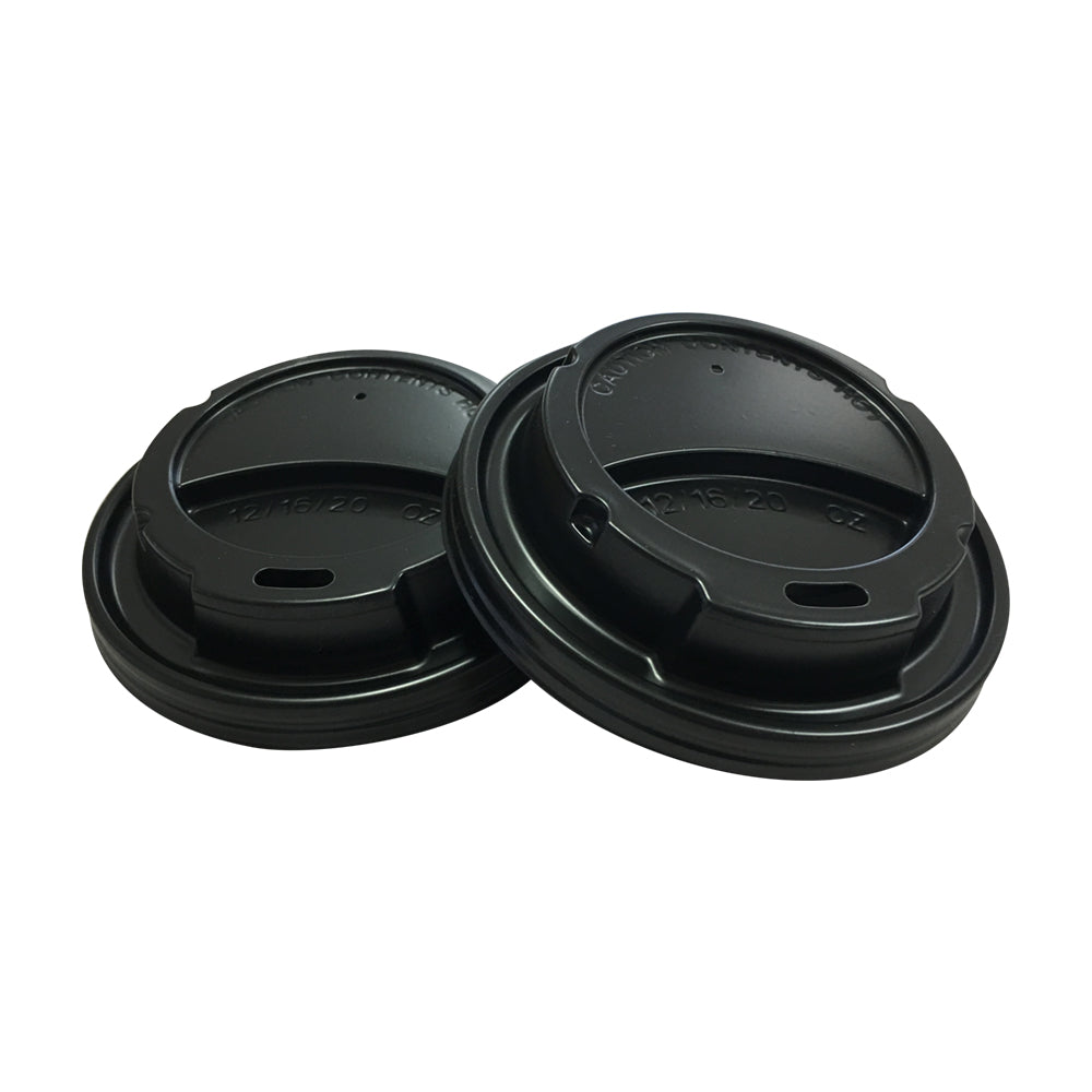 Belgravia 12oz Sip Through Black Lids 50's - NWT FM SOLUTIONS - YOUR CATERING WHOLESALER