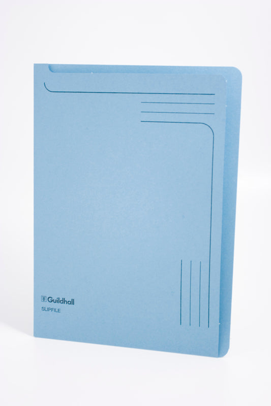 Guildhall Slipfile Manilla A4 Open 2 Sides 230gsm Blue (Pack 50) - 4601Z - NWT FM SOLUTIONS - YOUR CATERING WHOLESALER